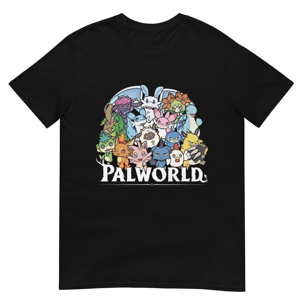 Palworld Vollständiges Charakter-Gruppenporträt Videospiel T-Shirt