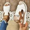 Sandalias de Mujer Verano Punta Abierta Punta Redonda Antideslizantes Cómodas Zapatos Casuales Correa de Hebilla Zapatos de Exterior