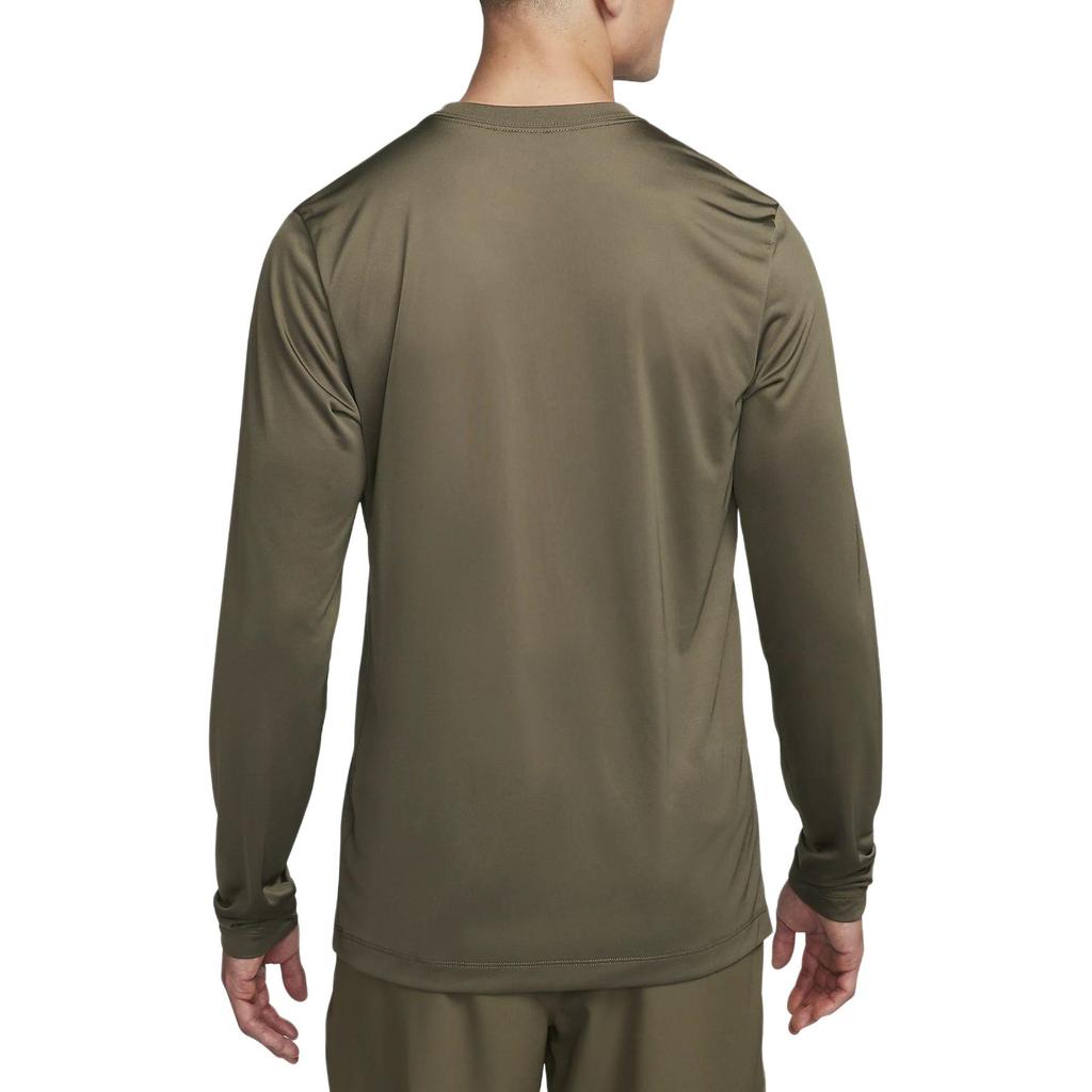 Nike Dri Fit Legend Long Sleeve Fitness Top T Shirt Men's Olive DX0993-222