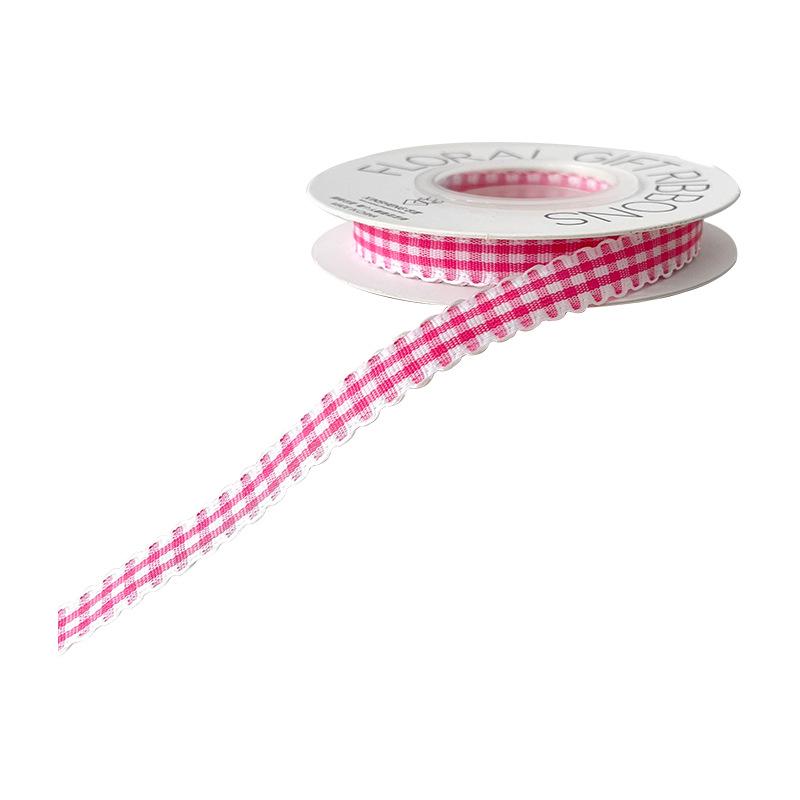 New Plaid Edge Ribbon for Floral Art & DIY Gift Wrapping