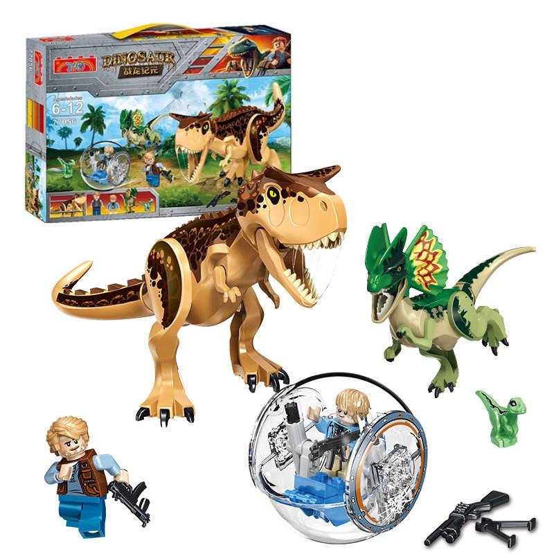 

Jurassic Dinosaur Building Block Set Colorful Gift Box For Imaginative Play And Learning Style A
