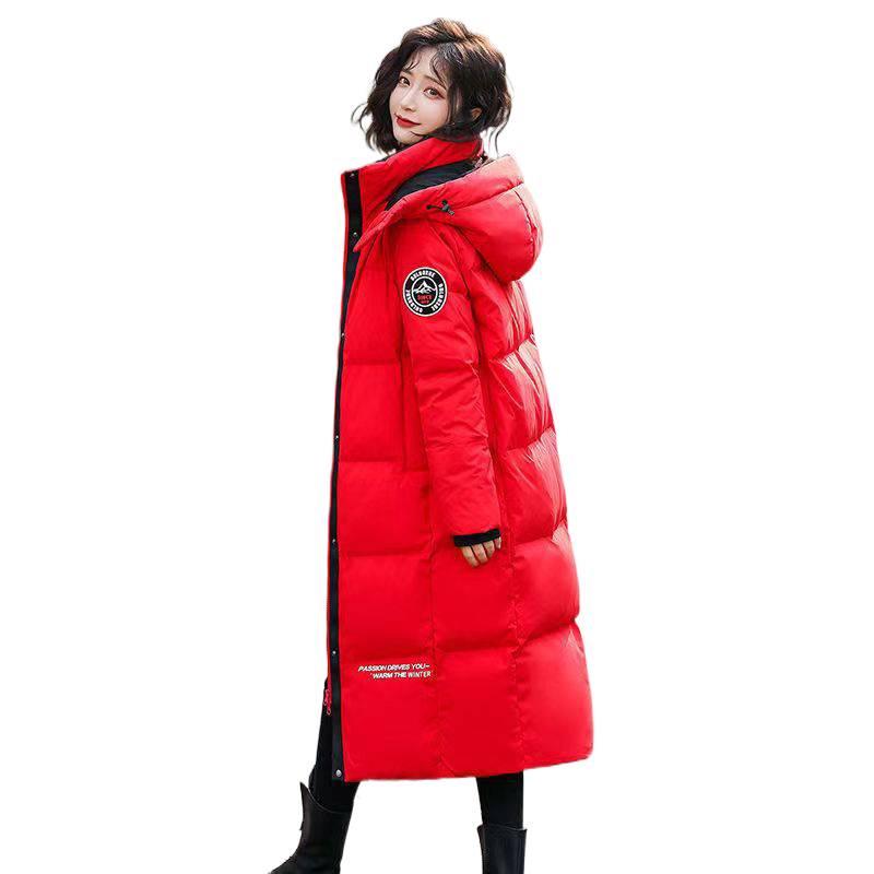 Női Középhosszú Térd Fölé Érő Koreai Stílusú Téli Kabát - Vastag, Trendi és Divatos
