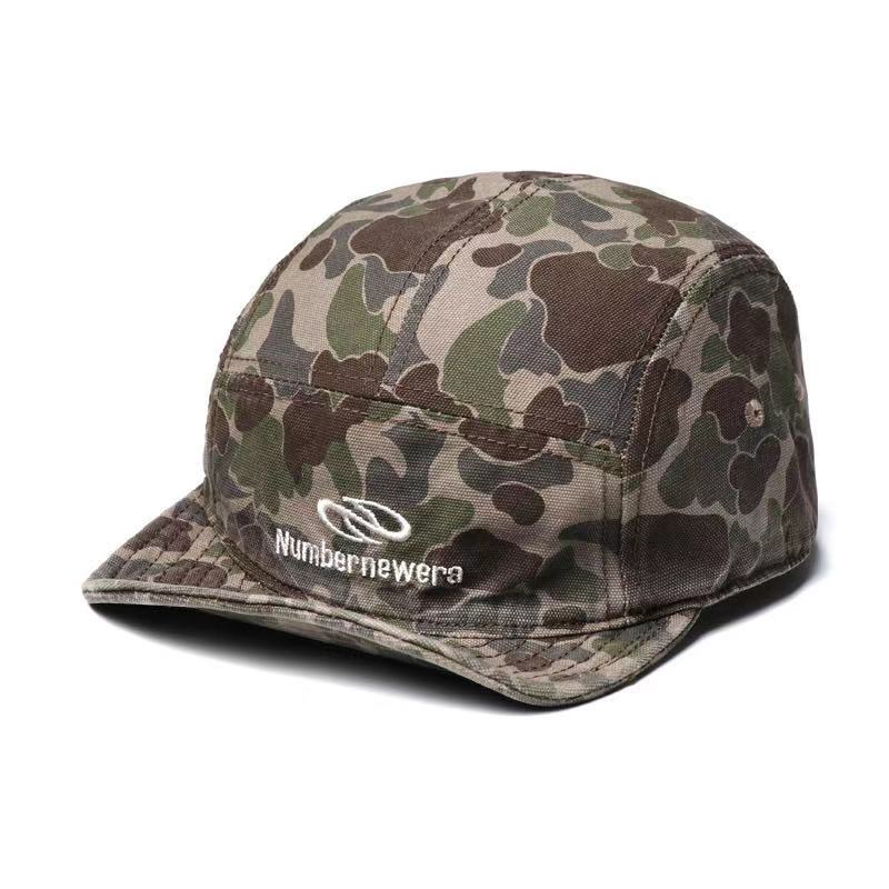 

Весна и осень американская ретро камуфляжная кепка мужская в стиле инструментальной обработки, пятиклинка, короткие поля, показывающие лицо, маленькая вышивка, бейсболка женская M（56-58cm）