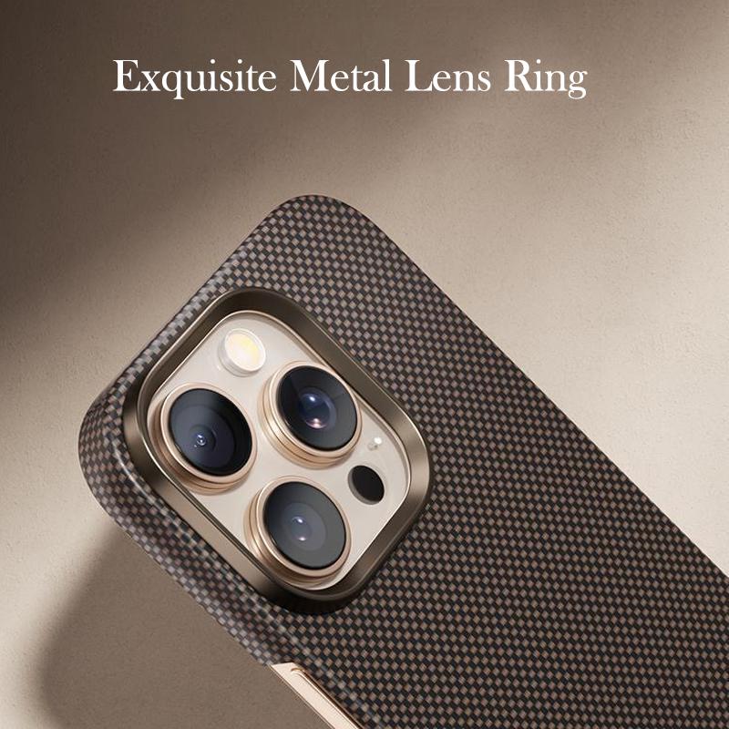 Blueo Carbon Fibre Case For iPhone 17 Pro Max Kevlar Wireless Charging Back Cover Case for IPHONE 17 PRO MAX