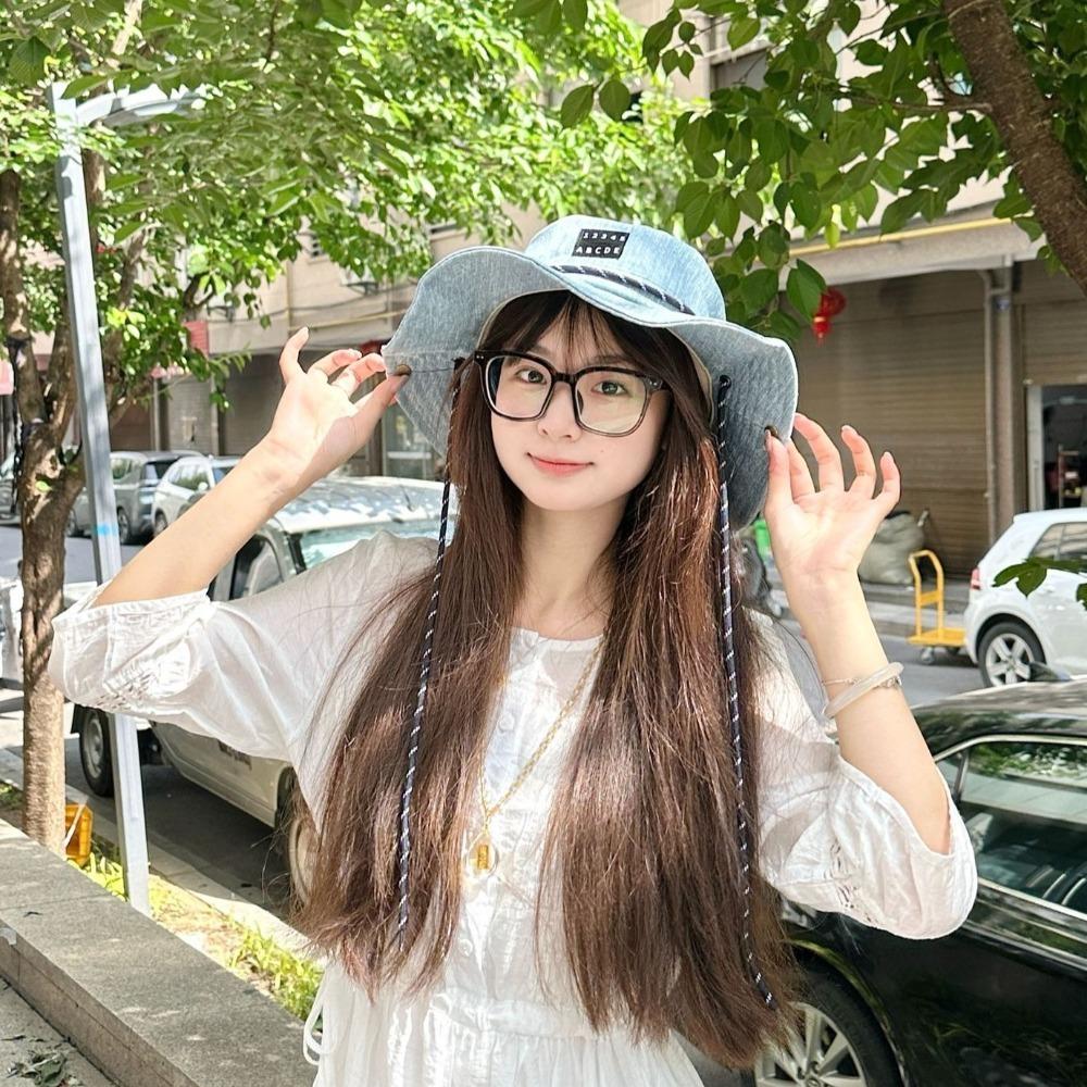 Lightweight Denim Bucket Hat Sunscreen Fisherman Hat Soft Western Cowboy Hat  Women