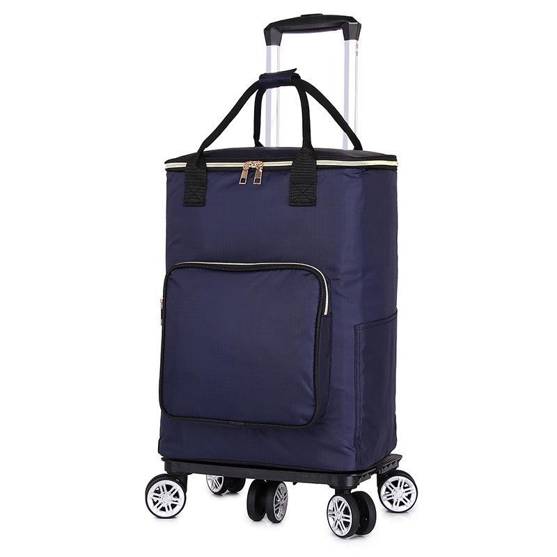 Faltbarer Einkaufswagen für Senioren mit großem Fassungsvermögen und tragbarer Aufbewahrungstasche