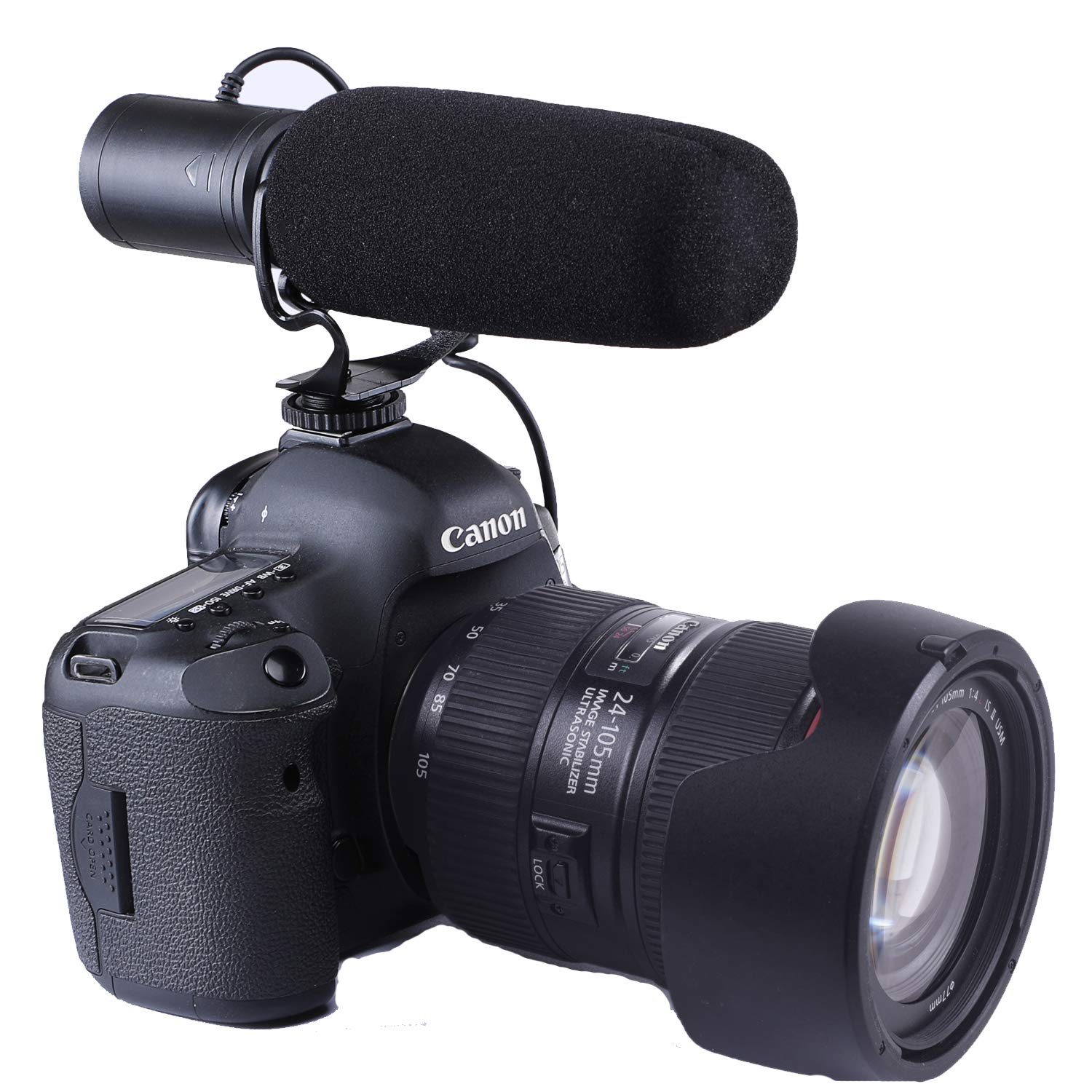 

Nicama SGM5 3.5mm Cardioid Condenser Interview Microphone for DSLR Cameras, Nikon, Canon, Sony Mirrorless Cameras, and DV Camcorders