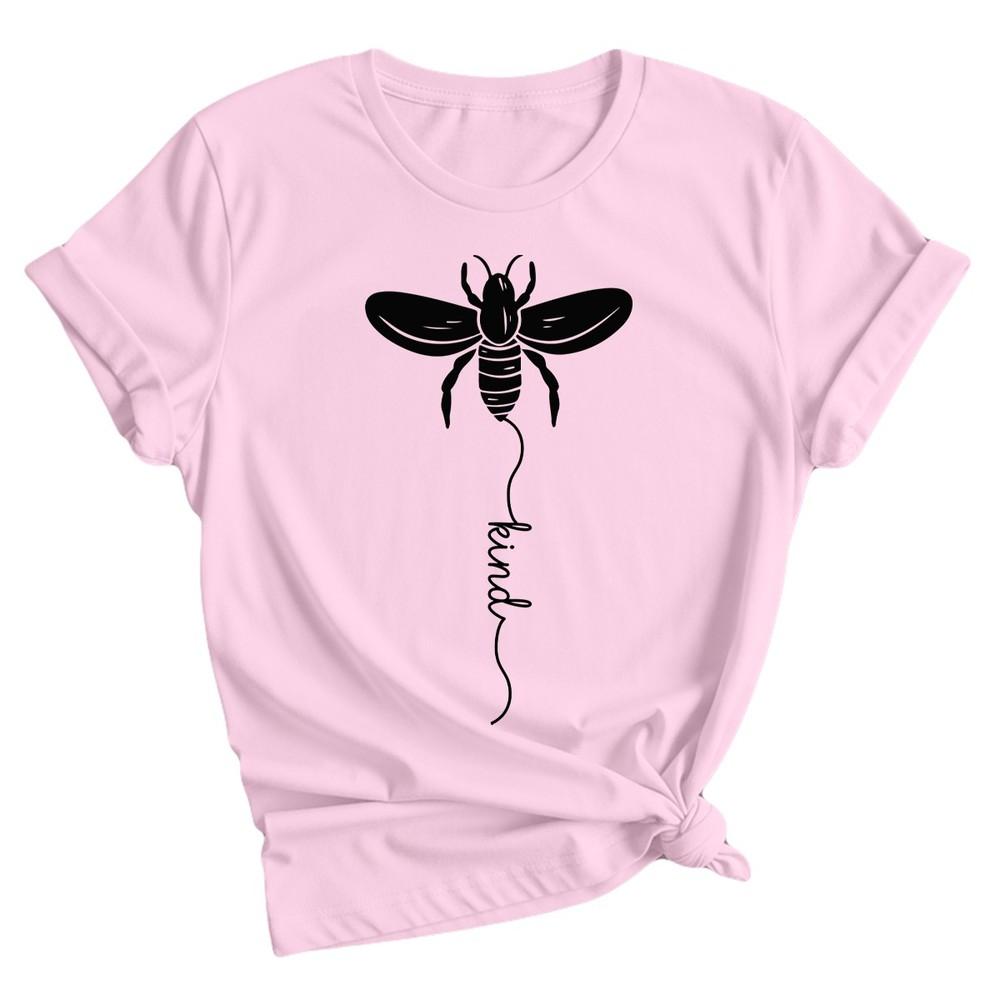 Unisex Bee Kind TShirt Bee Graphic Crew Neck Short Sleeve Summer Tee Tops