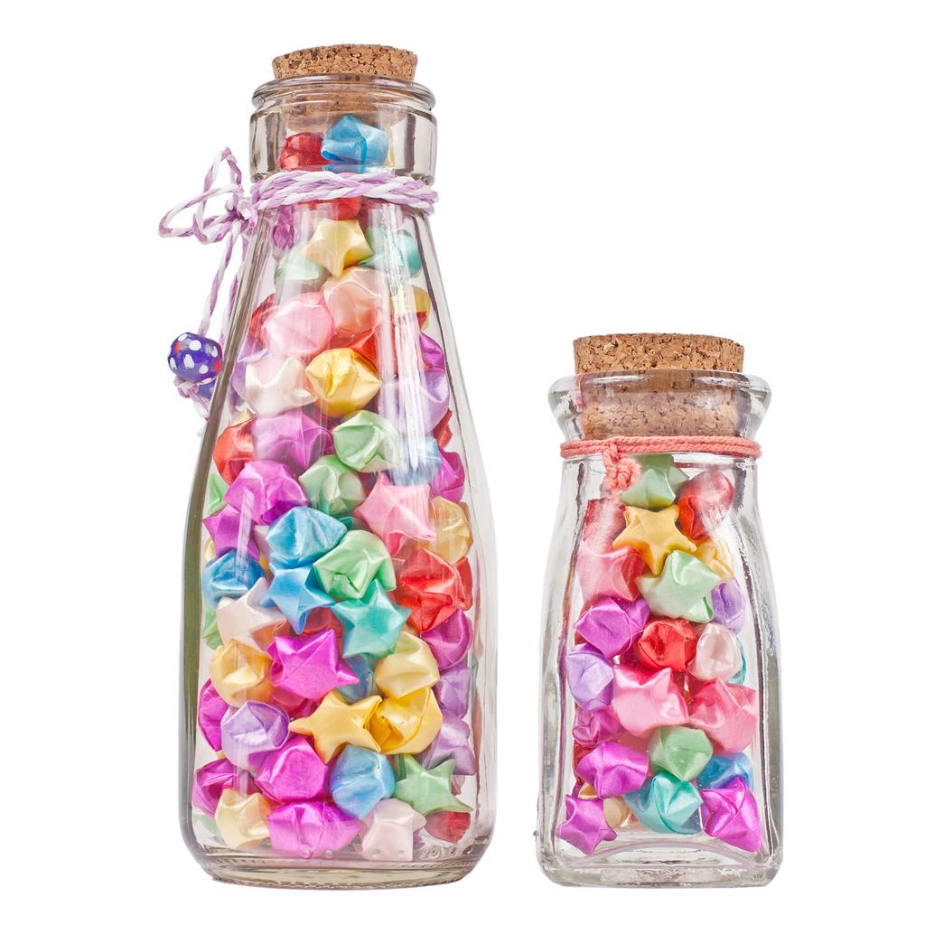 272pcs Pre-made Origami Lucky Stars Paper Wishing Star for Best Wish Christmas Party Wedding Valentine's Day Girl Friends Gift