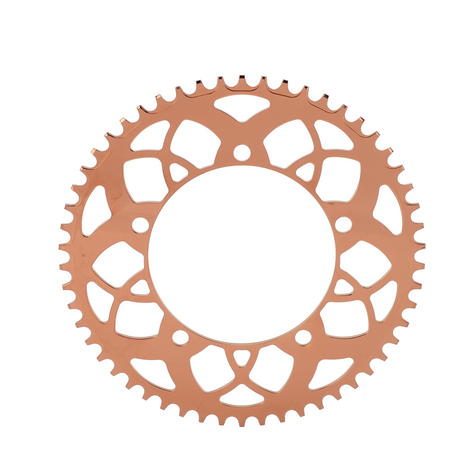 BOLANY 130BCD Bike Positive Negative Chain Wheel Vacuum Plating 54T Bicycle Chainring Pink Gold