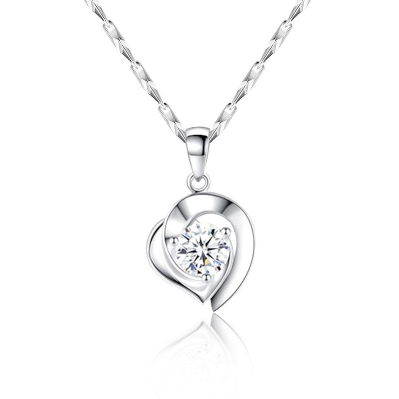 

Подвеска в форме сердца для женщин, японская и корейская, простая студенческая, индивидуальная цветочная цепочка на ключицу