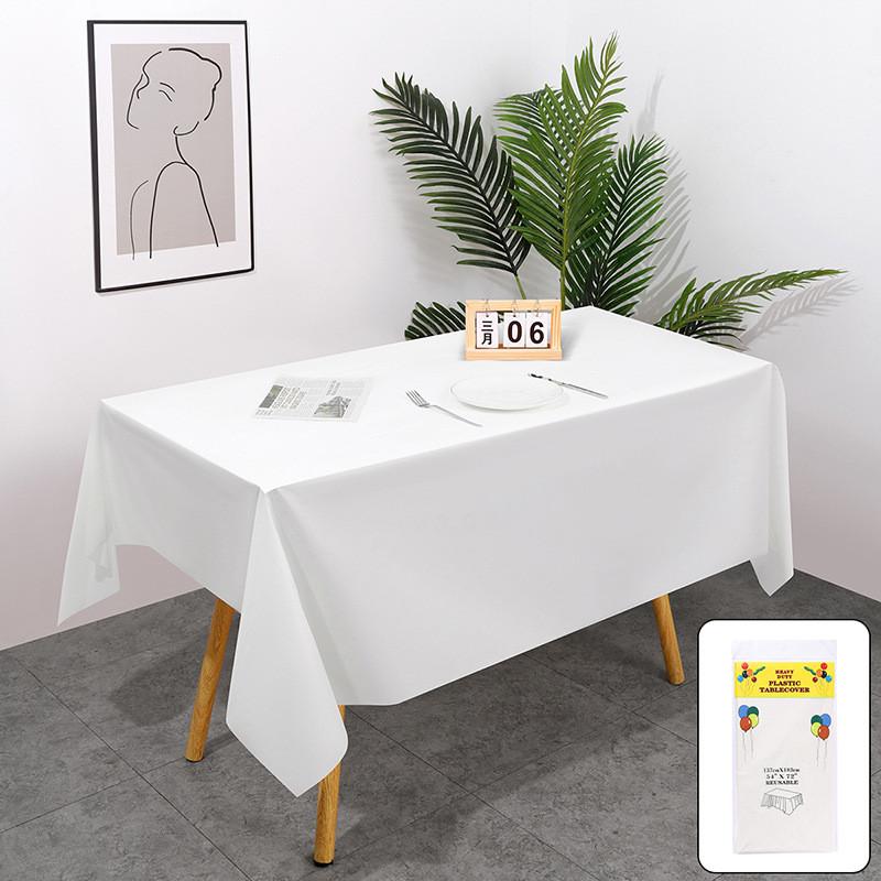 Peva Thickened Disposable Tablecloth With Dustproof And Oilproof Surface For Events And Decor