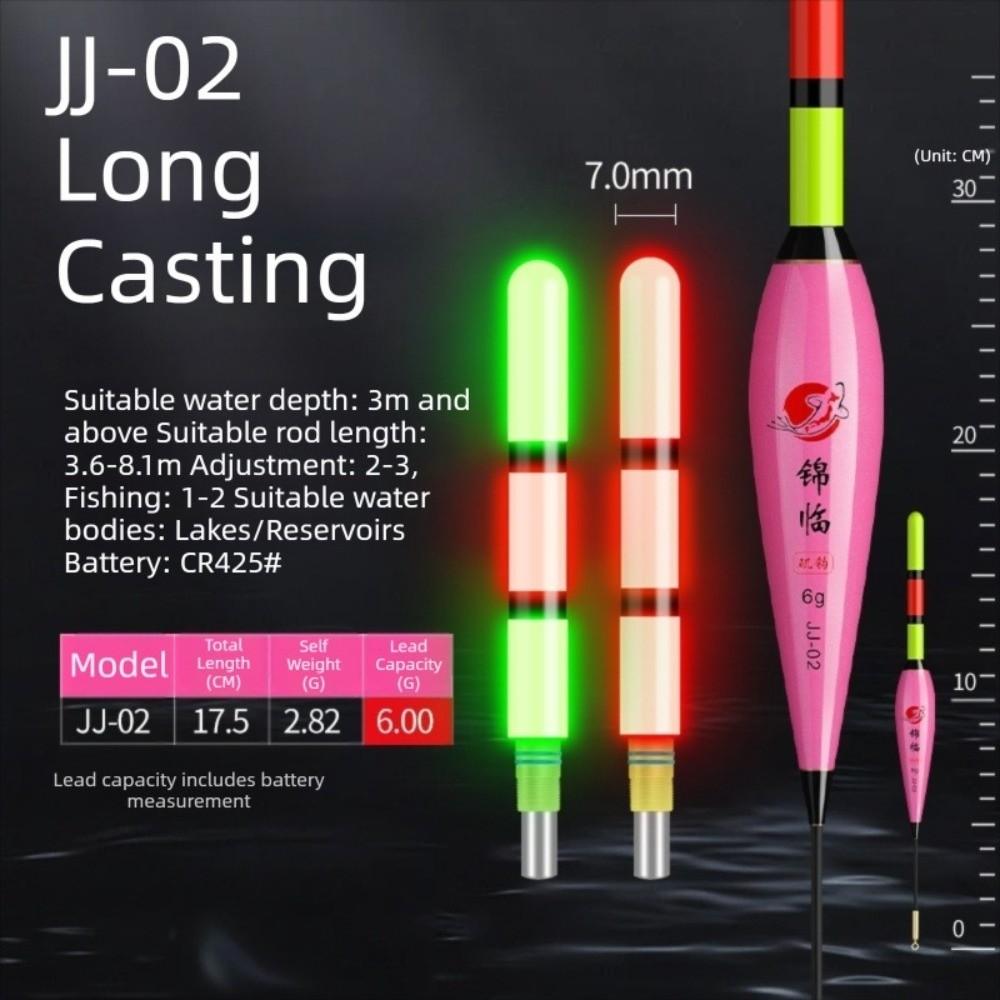2pcs LED Light Electronic Fishing Float Color-Changing Light Gravity-Sensing Float Night Fishing