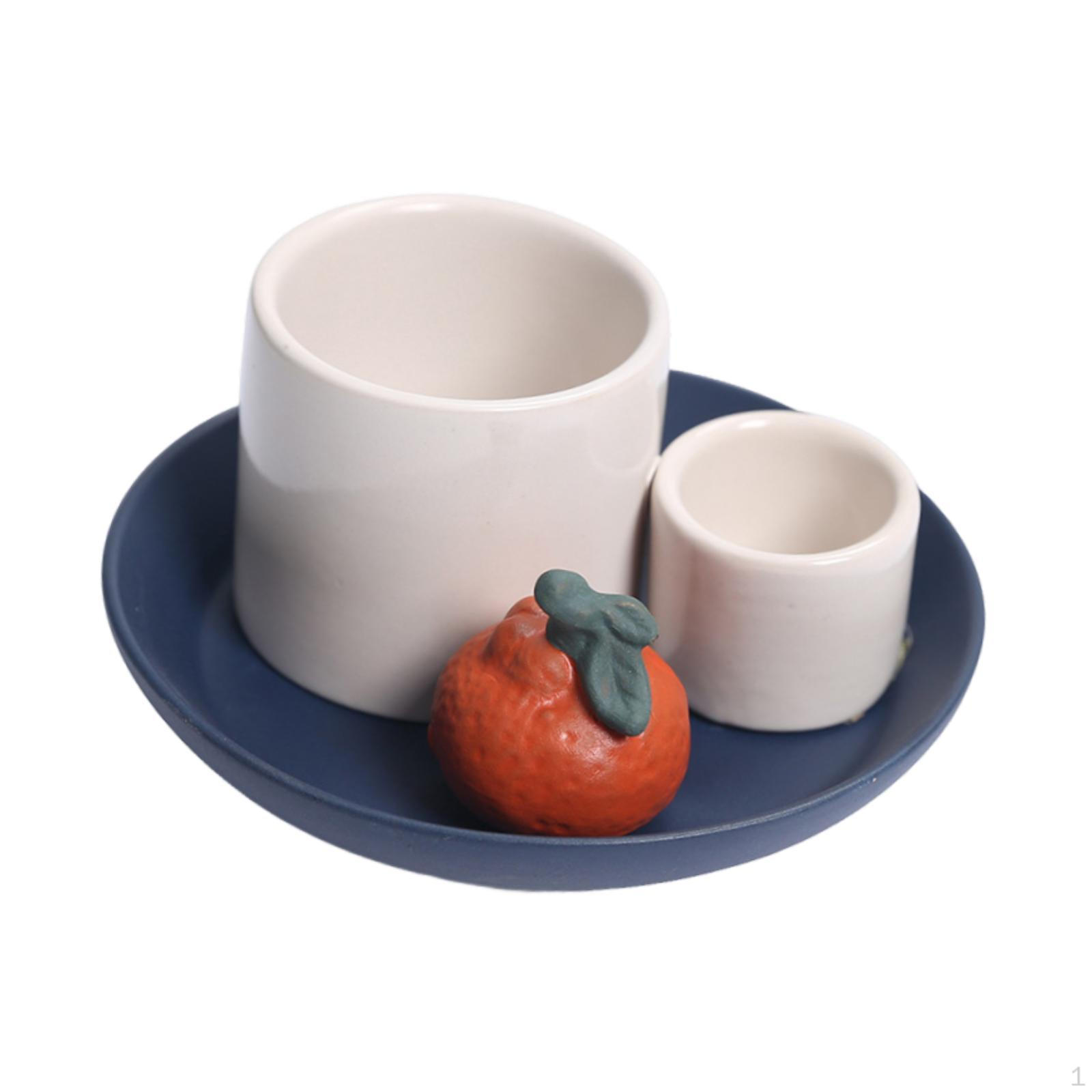 

Ceramic Incense Burner Candle Holder Decorative Palo Santo Sage Bowl for Office Desk Style B