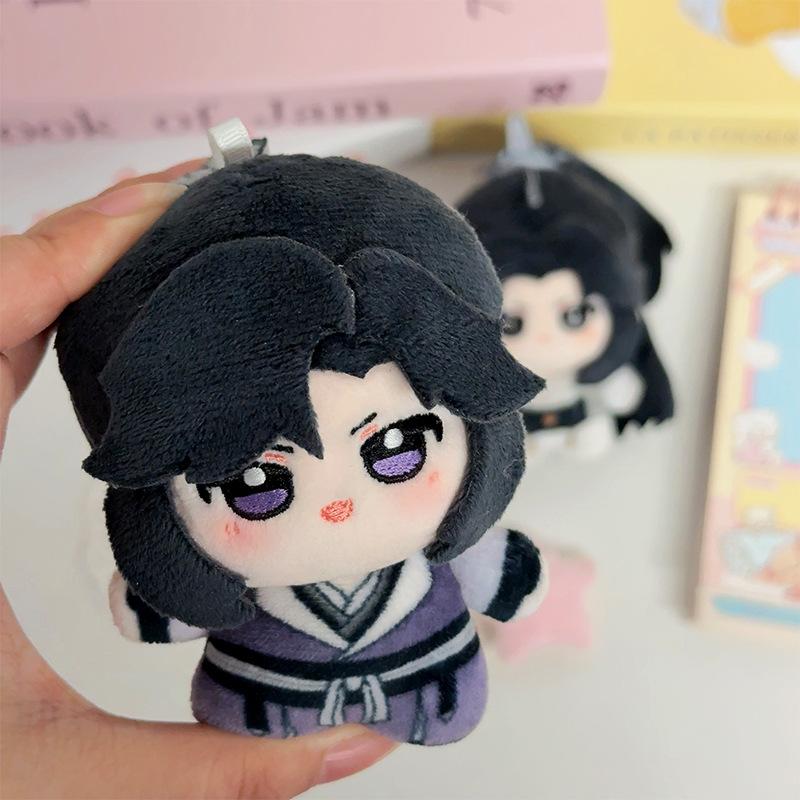 10cm Kawaii Der Husky und seine weiße Katze Shin Plüschpuppen Schlüsselanhänger Mini Weiche Plüschtiere Tasche Anhängerpuppen Schlüsselanhänger Geburtstagsgeschenk 10cm