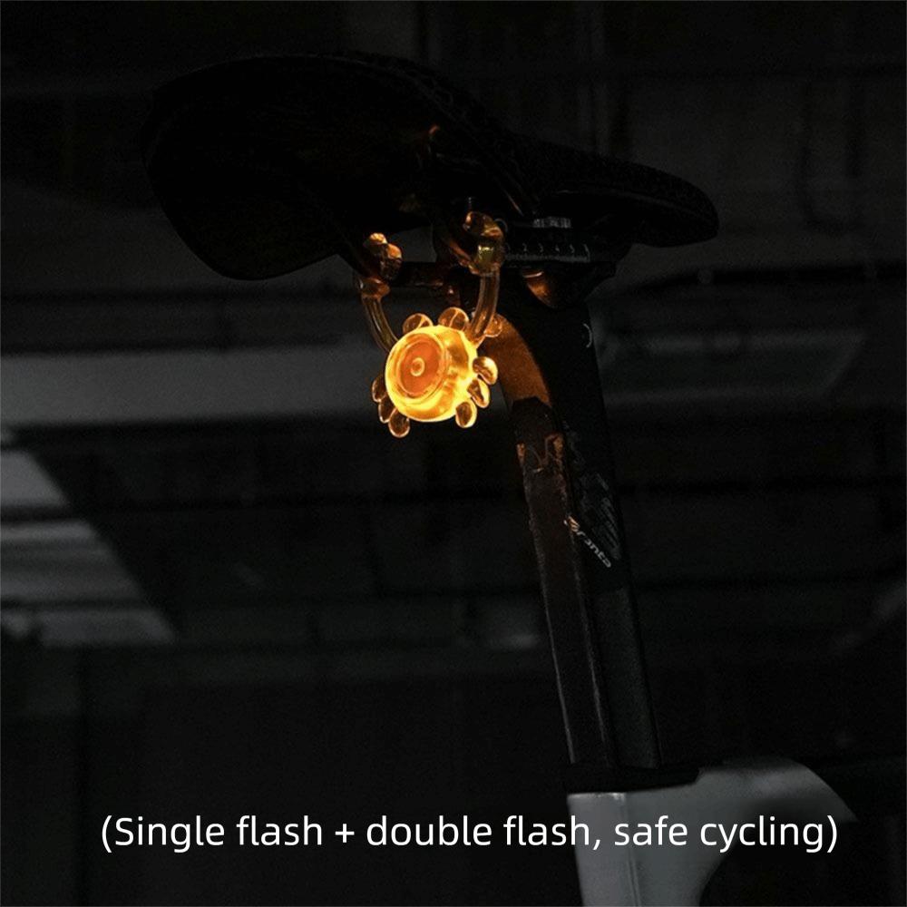 Waterproof LED Bike Rear Light High Brightness Bike Safety Warning Light  Riding Supplies