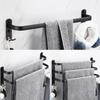 40cm Double Towel Bars Wall Mounted Space Aluminum Towel Holder Hanger for Bathroom
