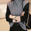 Fashionable and Versatile Pullover Solid Color Knitted Vest Autumn New Slimming Commuter Sweater