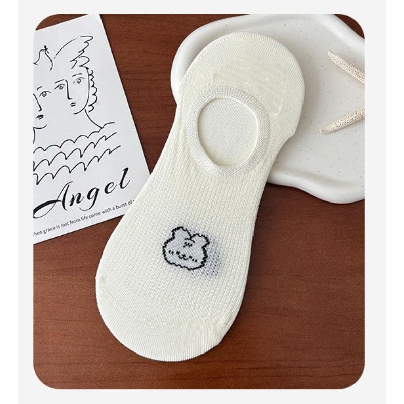 

Pure Cotton Short Socks - Spring/Summer Lightweight Style, No Heel Separation, Invisible Socks, Simple and Versatile, with A Shallow Toe. 1 pair