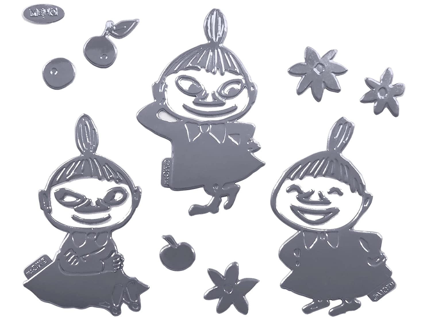 

Meihou MOOMIN Little My Emblem Sticker Large Silver FS074