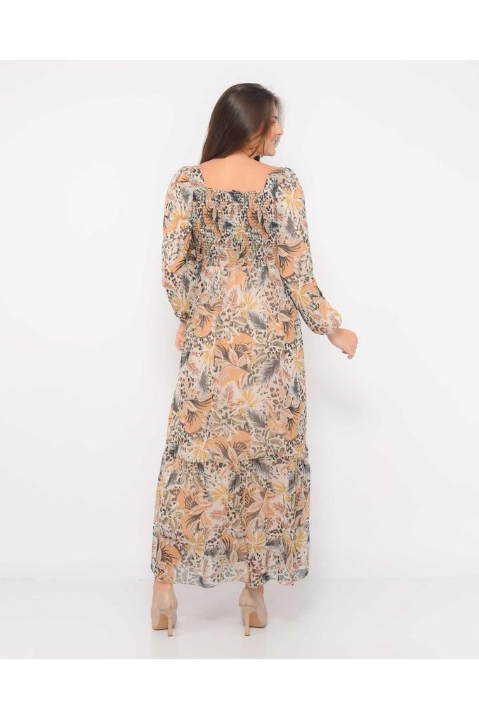 Damen Übergröße Kleid Floral Gimpte Chiffon