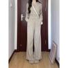 Women's High-End Casual Two-Piece Set: Slim Fit Hooded Sweatshirt & Wide-Leg Pants for Fall/Winter 2025