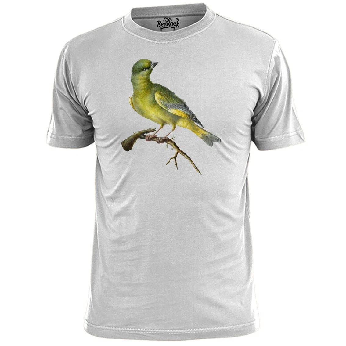 

Mens Groeling Greenfinch Bird Art T shirt Birds 4XL