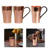 Moscow Mules Cup 400ml Copper Tea Cup Easy Clean Water Mug Portable Pure Copper Cup for Beverage Coffee Shop Hosuehold Bar Party