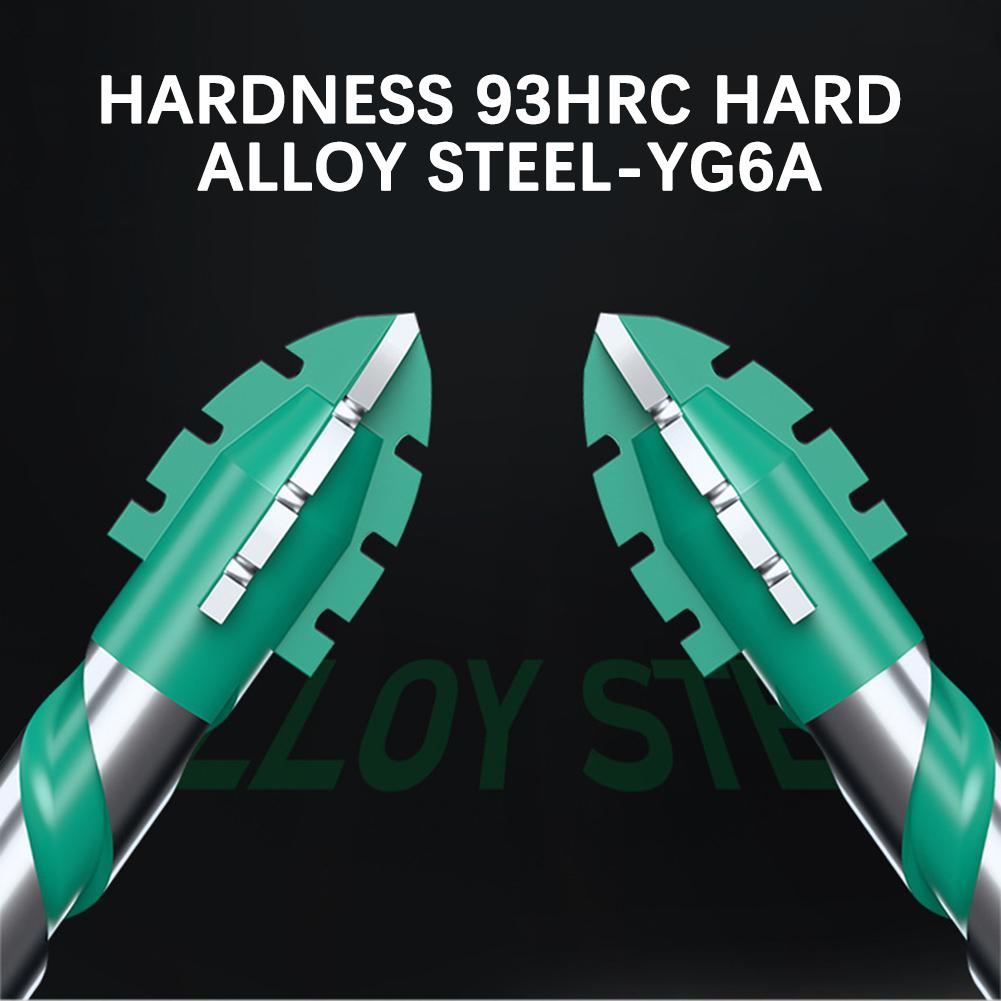 4pcs/Set Four-Blade Eccentric Drill Bits,Versatile Eccentric-Twist Drill Bits Kit,High Hardness Concrete Drill Bit Set For Tile