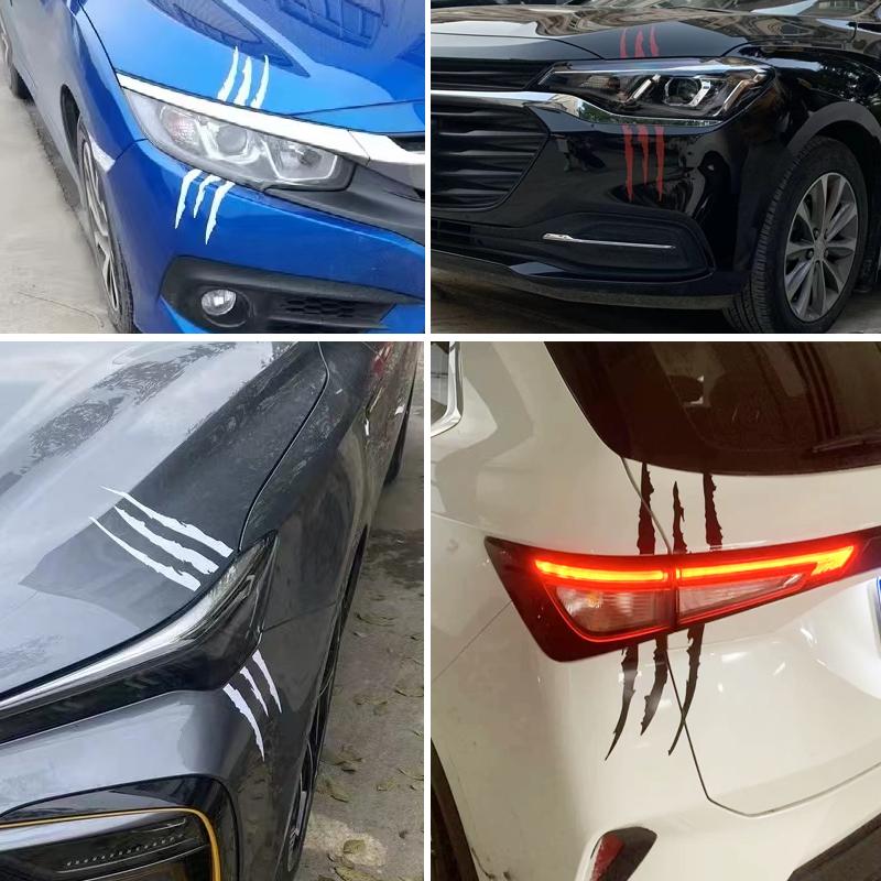 Car Lamp Vinly Monster Claw Marks Dinosaur Raptor Sticker For BMW E46 E90 Mercedes Benz Accessories Ford Focus Mk2 Peugeot 307 3