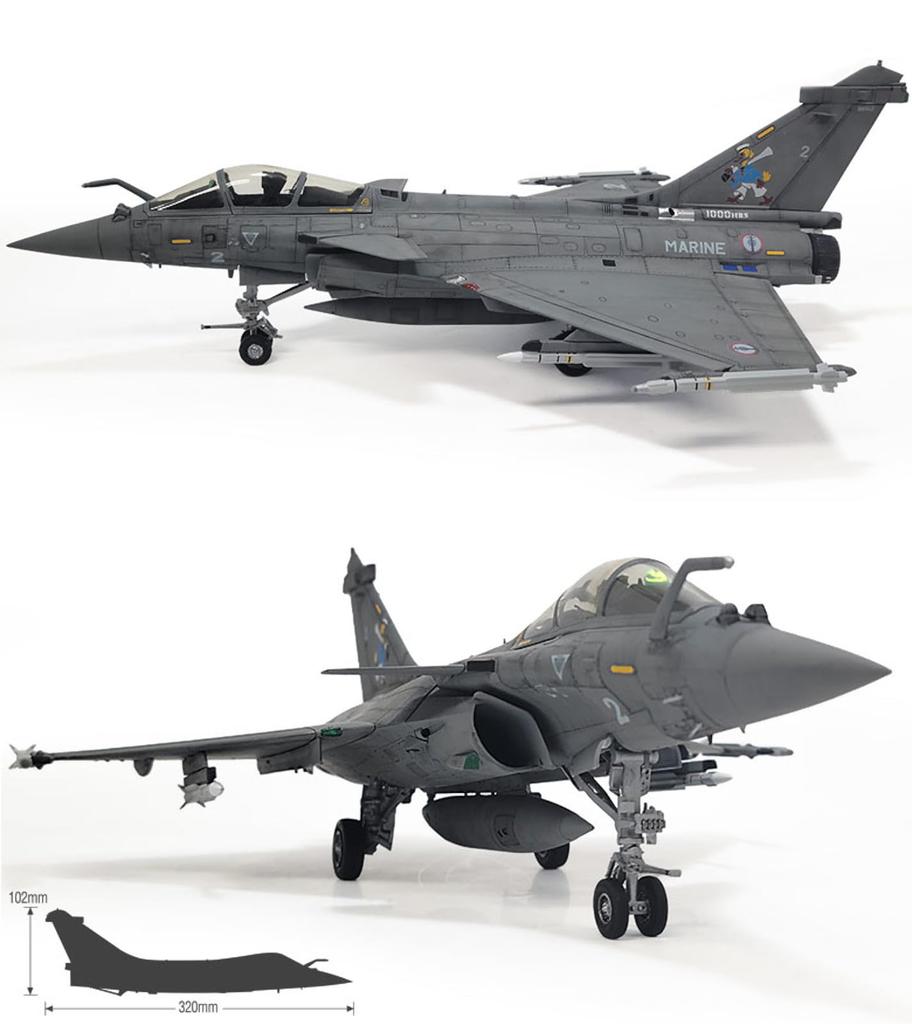 Academy French Naval Air Force Rafale M Plastic Model Kit 12368 1/48 (Airplane)