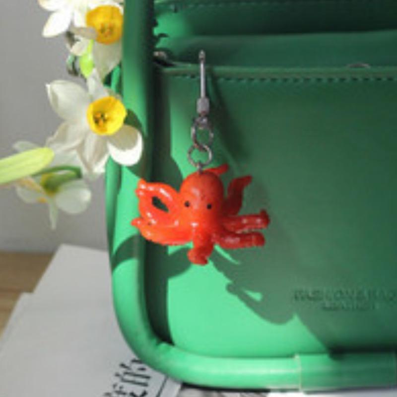 1Pcs Creative Simulation Pvc Fun Food And Play Model Ornament Bag Key Pendant Octopus Claw Octopus Keychain