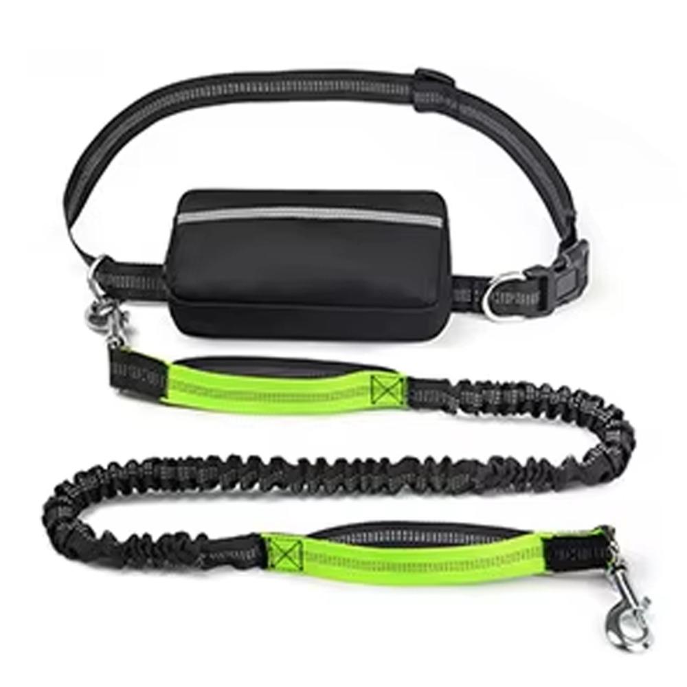 Pet Supplies Single/Double Rope Sports Waist Bag Adjustable Waistband Reflective Dog Leash Hands Free Dog Traction Rope Walking