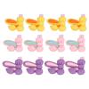12pcs Pet Hair Clips Bunny Ear Design Resin Dog Grooming Hairpins for Long Haired Cats Puppies