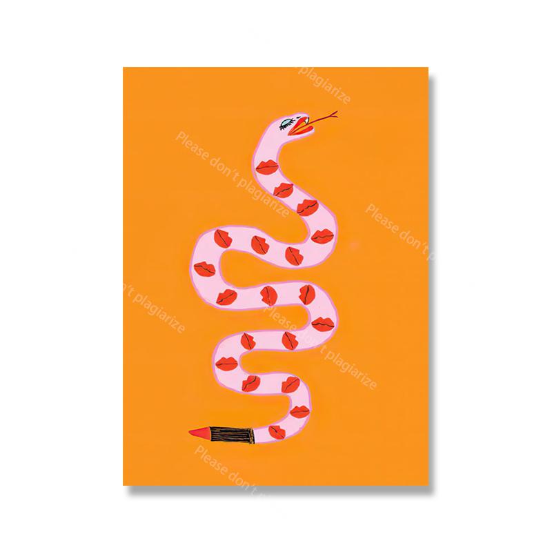 Colorful Abstract Ancient Egypt Snake Leopard Woman Wall Art Canvas Painting Posters And Prints Wall Pictures For Bedroom Decor