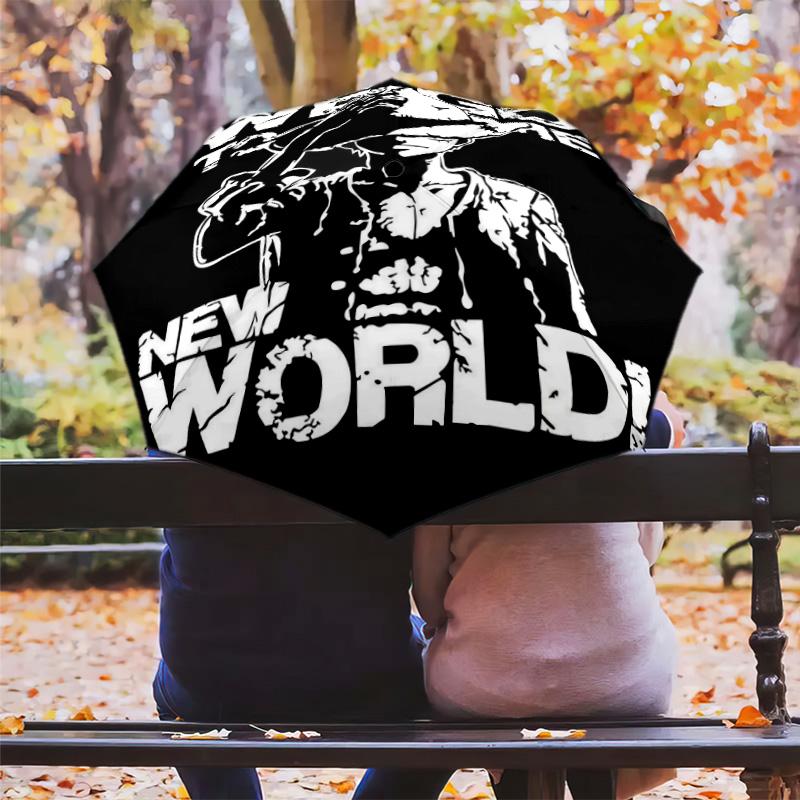 1 PC Automatic Folding Umbrella - One Piece Monkey D Luffy Pattern Portable Foldable Design With 8 Ribs Christmas Birthday Gifts