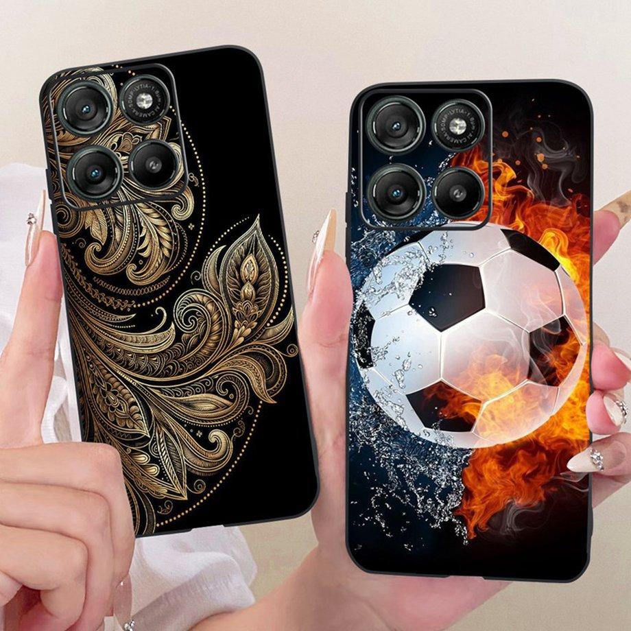 Flower Cartoon Fashion Design Phone Case For Motorola Moto G17 Power G15 Power MotoG17 Funda Soft Black Silicone Back Cover
