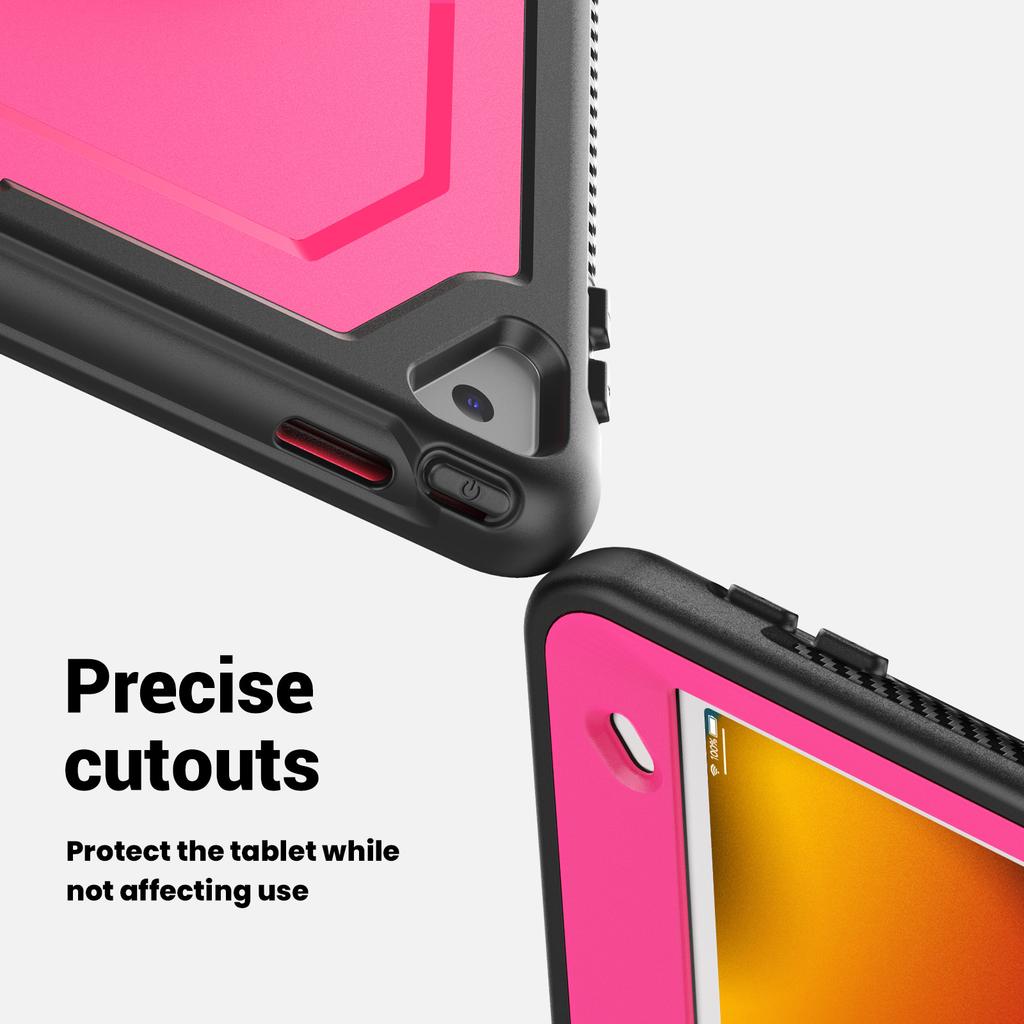 Tablet Case For iPad 10.2 (2021)/(2020)/(2019)/Air 10.5 inch (2019)/Pro 10.5-inch (2017) PC + TPE Cover with Shoulder Strap