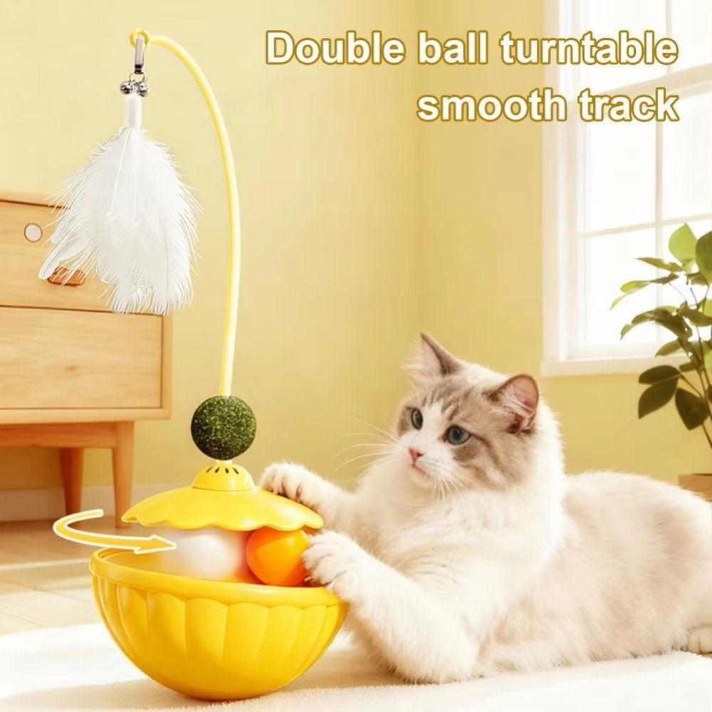With Bells Cat Teaser Toy Long Pole Interactive Cat Toy Treat Dispenser  Daily Entertainment