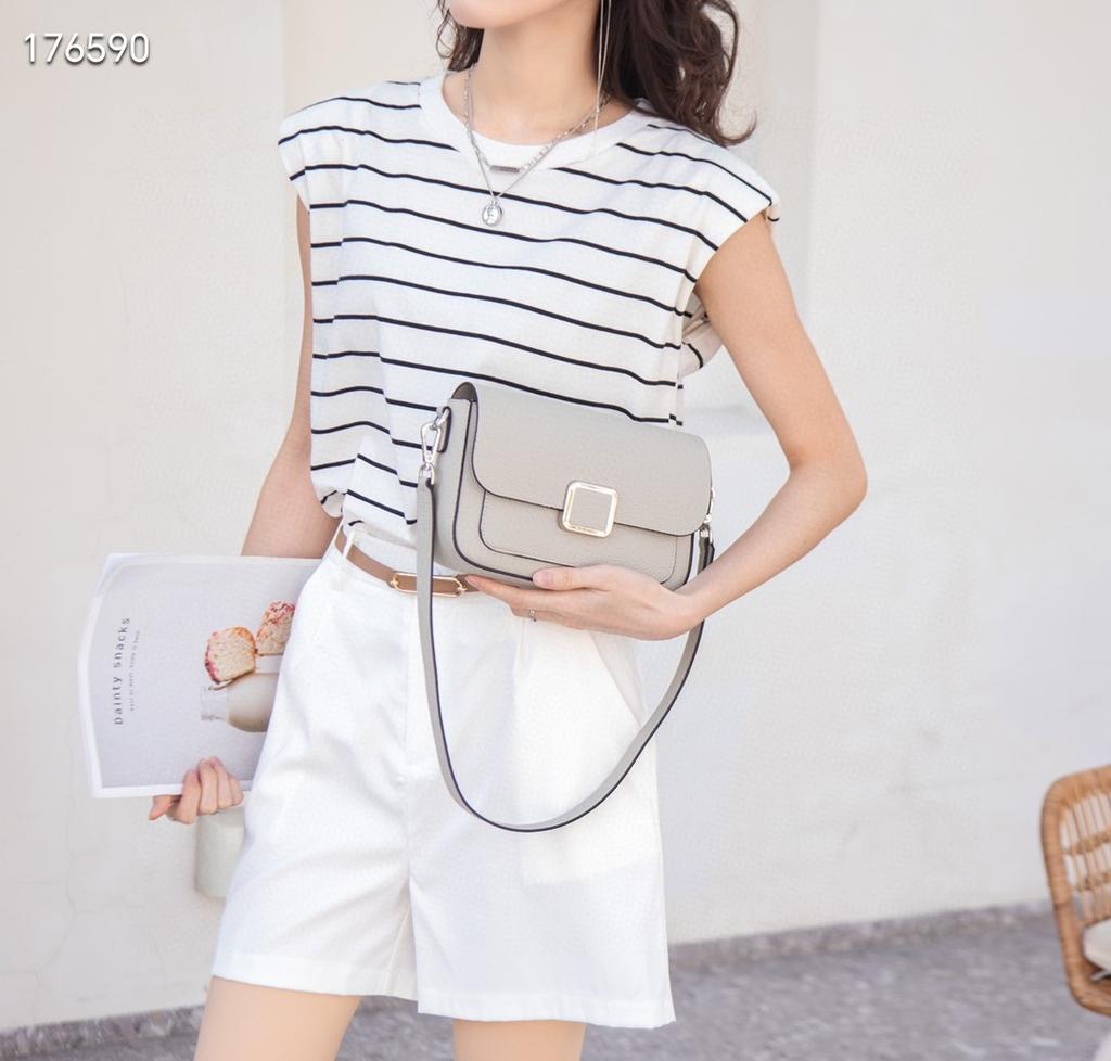 Luxe Echte Lederen Vierkante Handtas voor Dames, Zachte Leer Koeienhuid Onderarmtas, Stijlvolle Enkele Schouder Crossbody Tas voor Dames