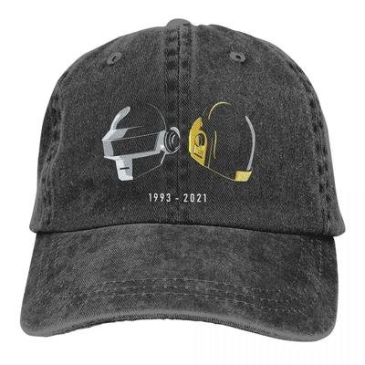 Pure Color Dad Hats Daft Punk Electronic Music Band Tribute Helmet Art Essential Women's Hat Sun Visor Baseball Caps Peaked Cap