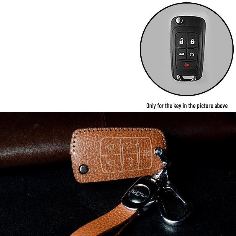 Leather Key Case for Buick Models: Excelle, Verano, Envision, GL8, LaCrosse, GL6, Regal, Excelle GT