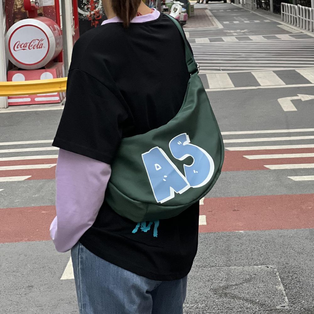 Spring large-capacity nylon dumpling bag women's messenger bag men's urban sports cycling bag shoulder bag