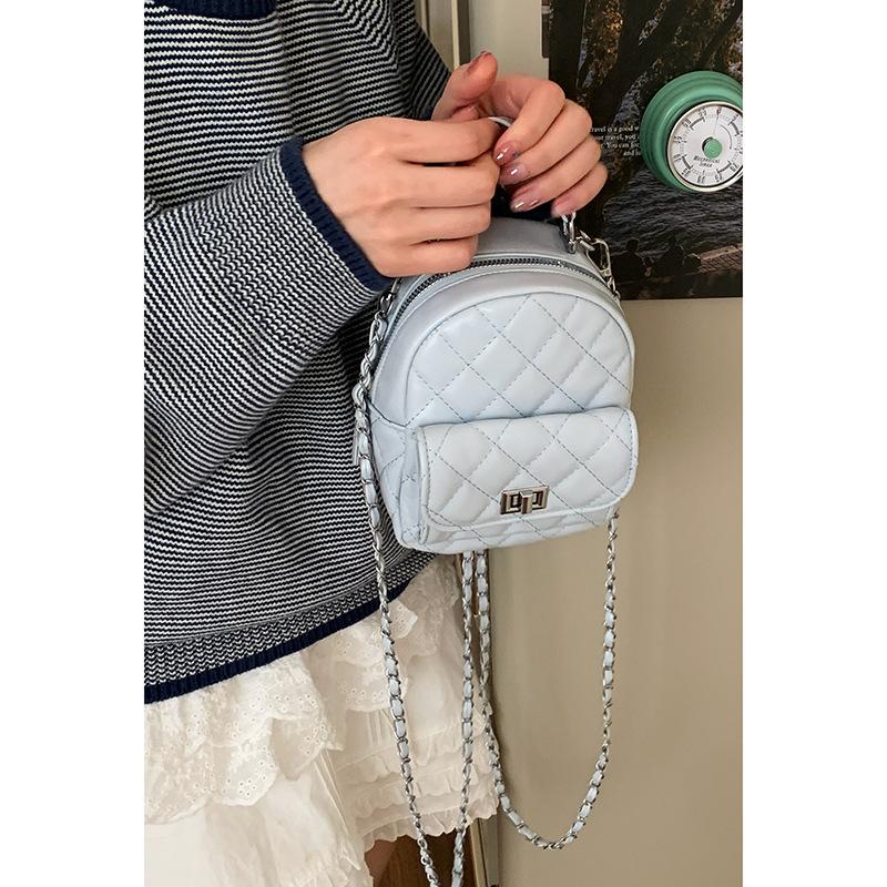 Fashionable Diamond-shaped Chain Bag, Fashionable Small Backpack, Simple Handbag