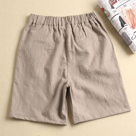 Shorts Solid Color Loose Female Ladies High Waist Short Pants for Daily Life