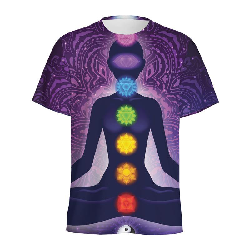 Bohemian Mandala Pattern T Shirt Men Kaleidoscope 3D Printed T-Shirts Summer Fashion O-Neck Loose Short Sleeve Tees Streetwear
