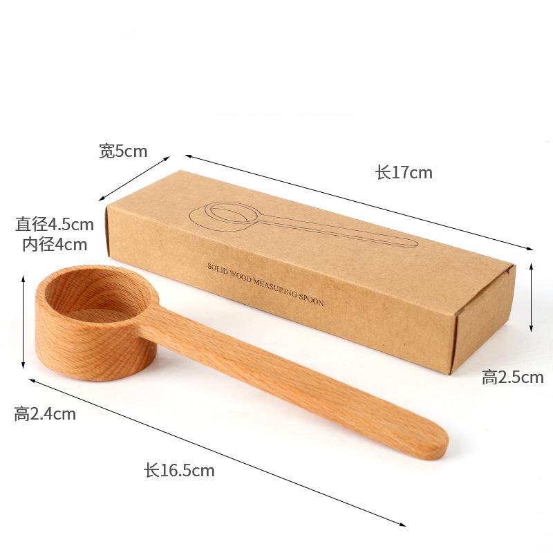 Drewniany zestaw łyżek z miarką kuchenne łyżki z miarką miarka do kawy i herbaty cukier miarka do przypraw miarka narzędzia do gotowania w domu