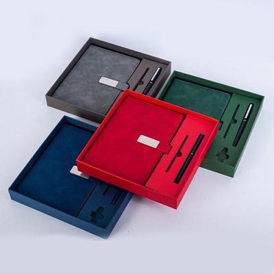 A5 Multicolor Soft Leather Business Notebook Gift Set