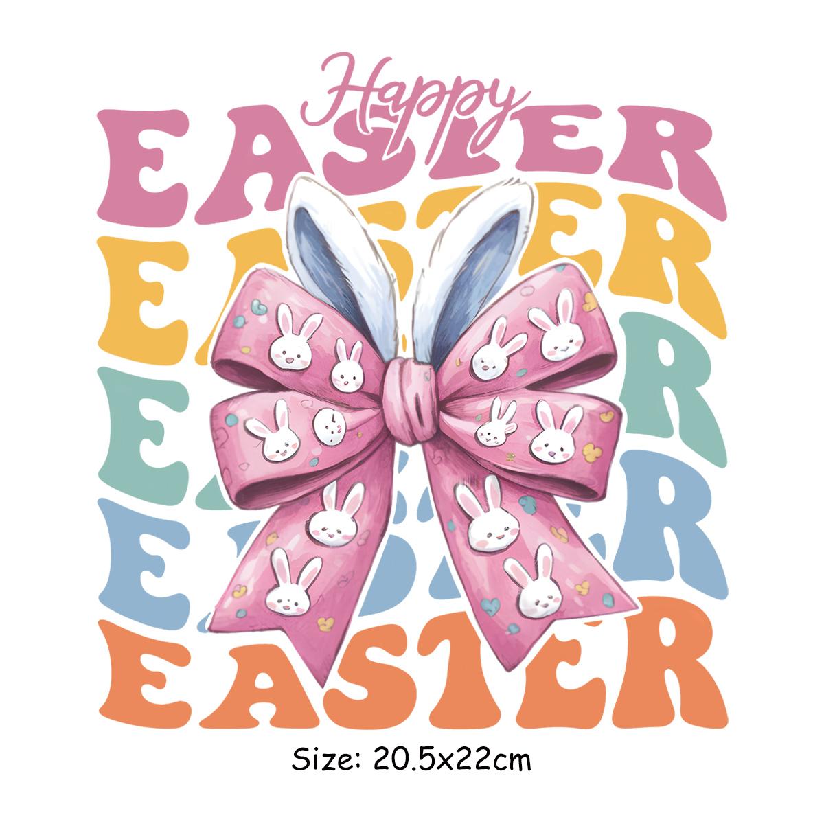 

Пасхальная термонашивка Горячая буква Наклейки на одежду Parches Ropa Термопресс Аппликация Футболка DIY Термоперенос Винил