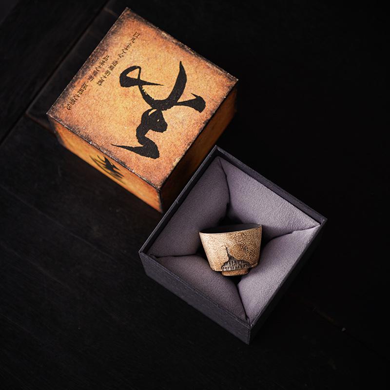 Silver-Plated Retro Ceramic Japanese Teacup | High-End Handmade Kung Fu Tea Tasting Set